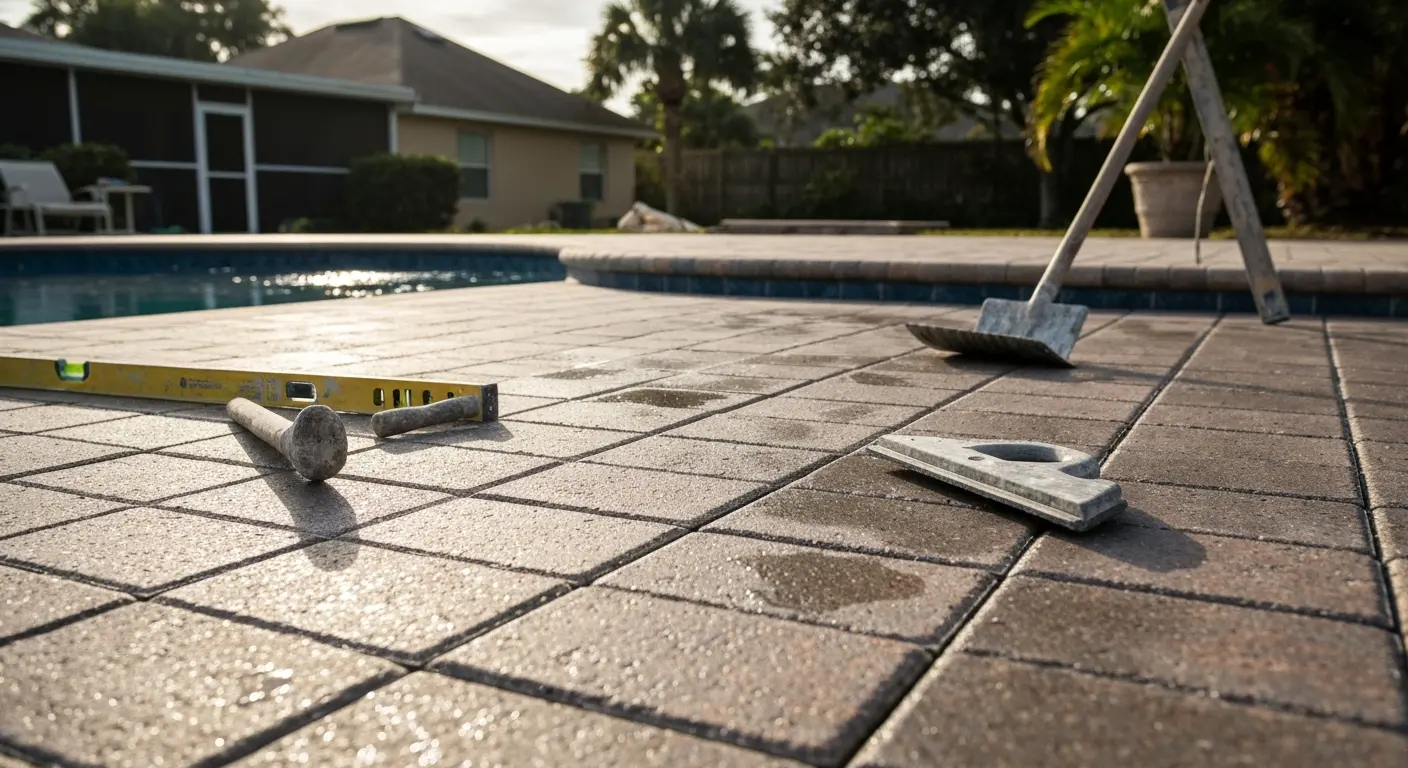 Pool deck pavers