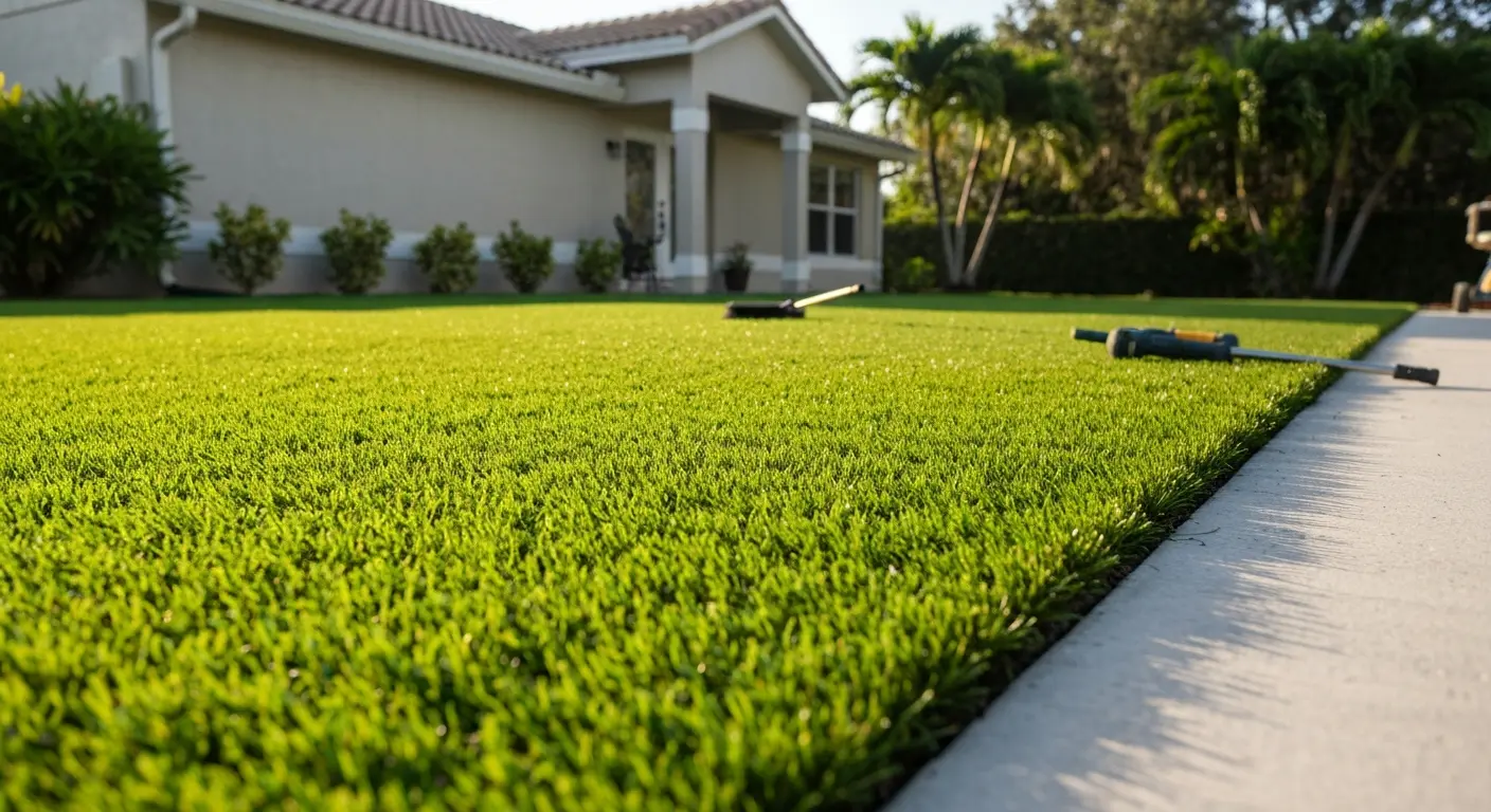 Artificial turf installation