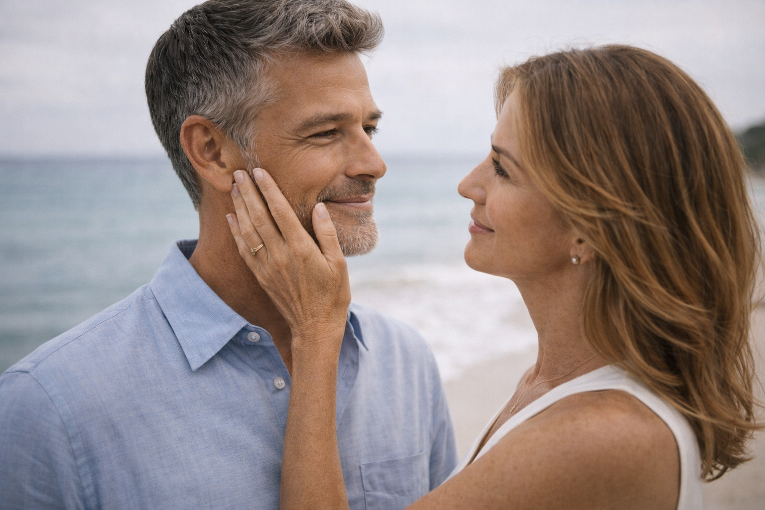 Active couple in their 50s — longevity and cellular health care at Harper MD, Weston FL