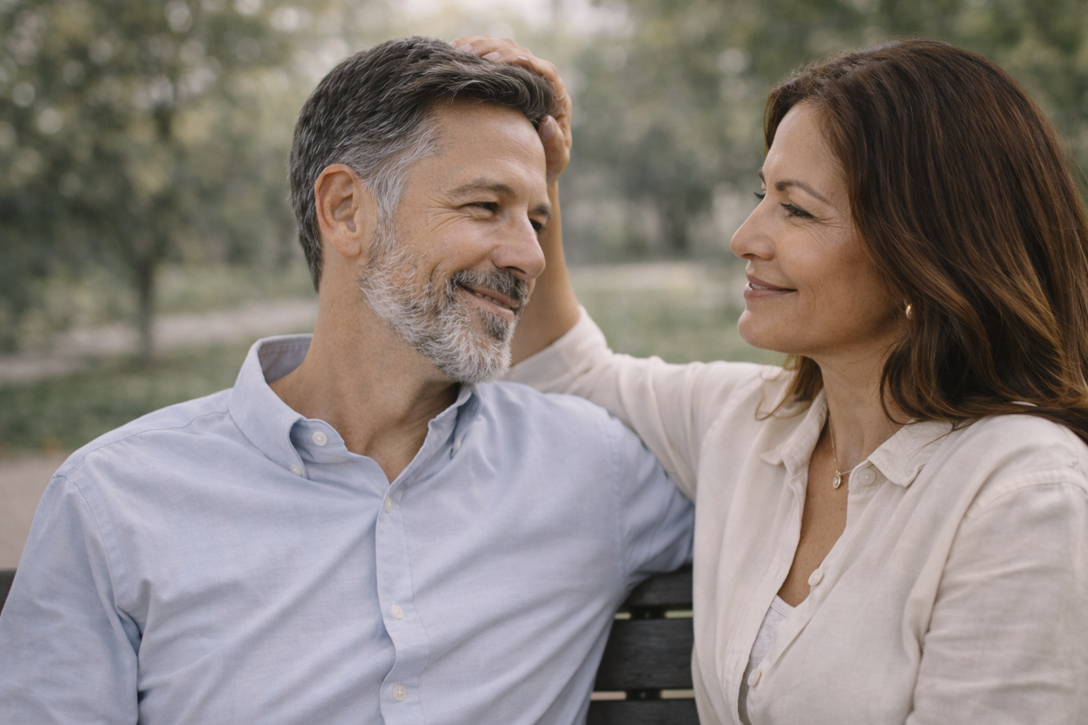 Couple — hair regeneration results at Harper MD, Weston FL