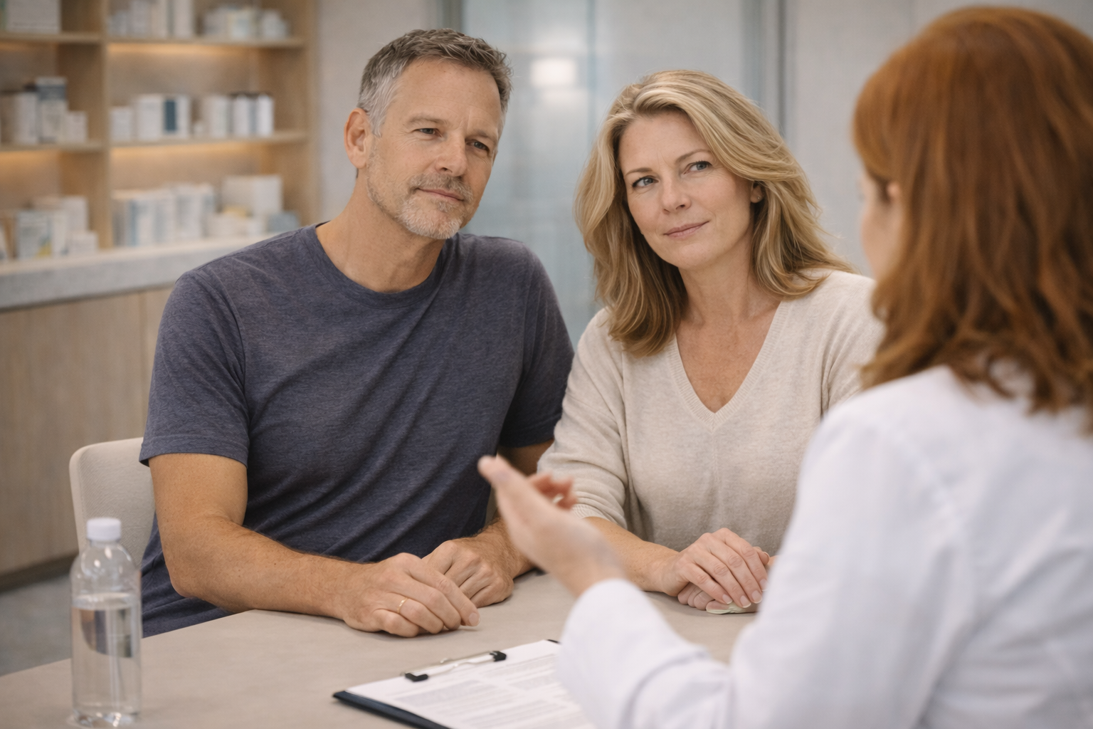 Couple in consultation at Harper MD, Weston FL
