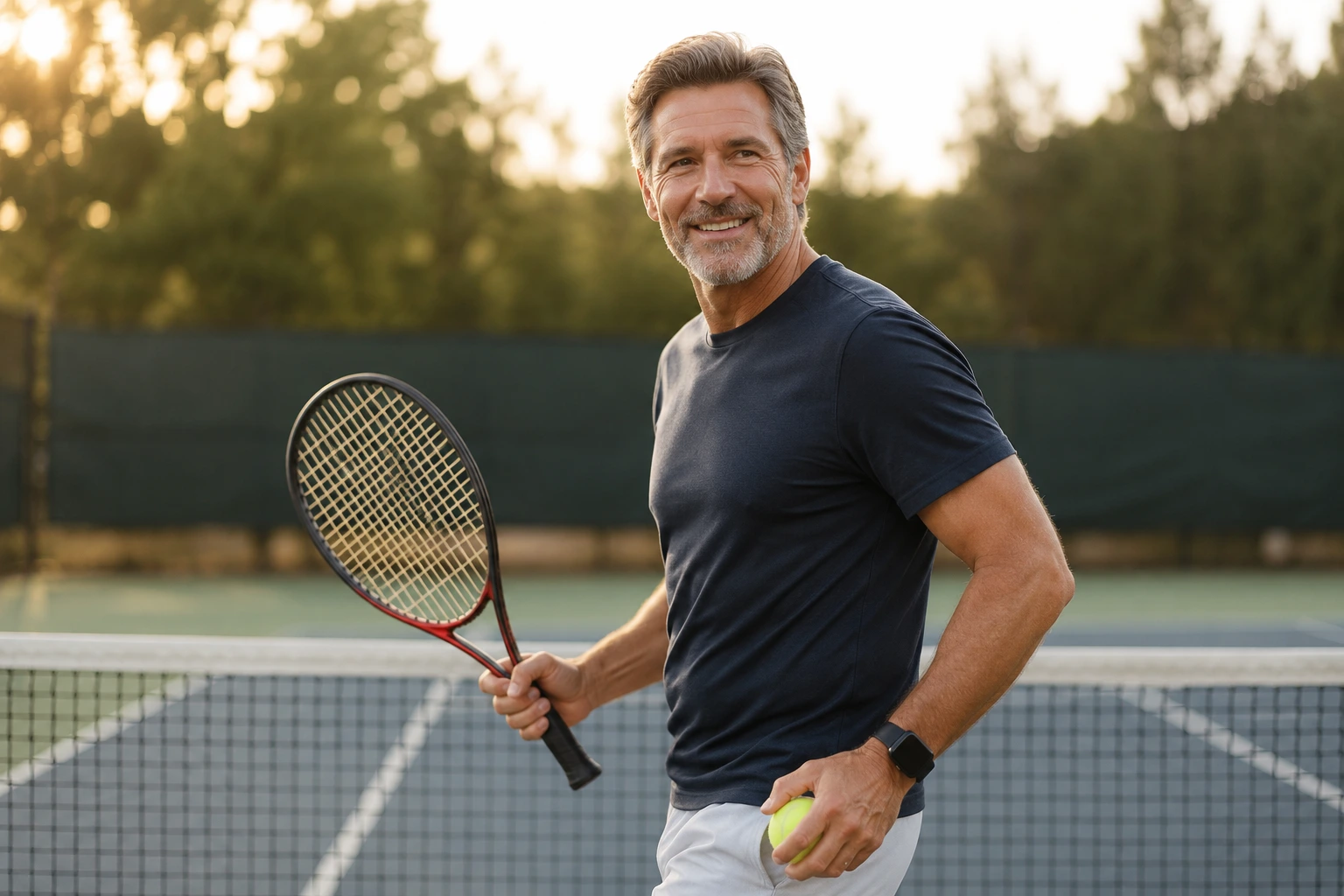 Active adult at Harper MD clinic for joint restoration, Weston FL