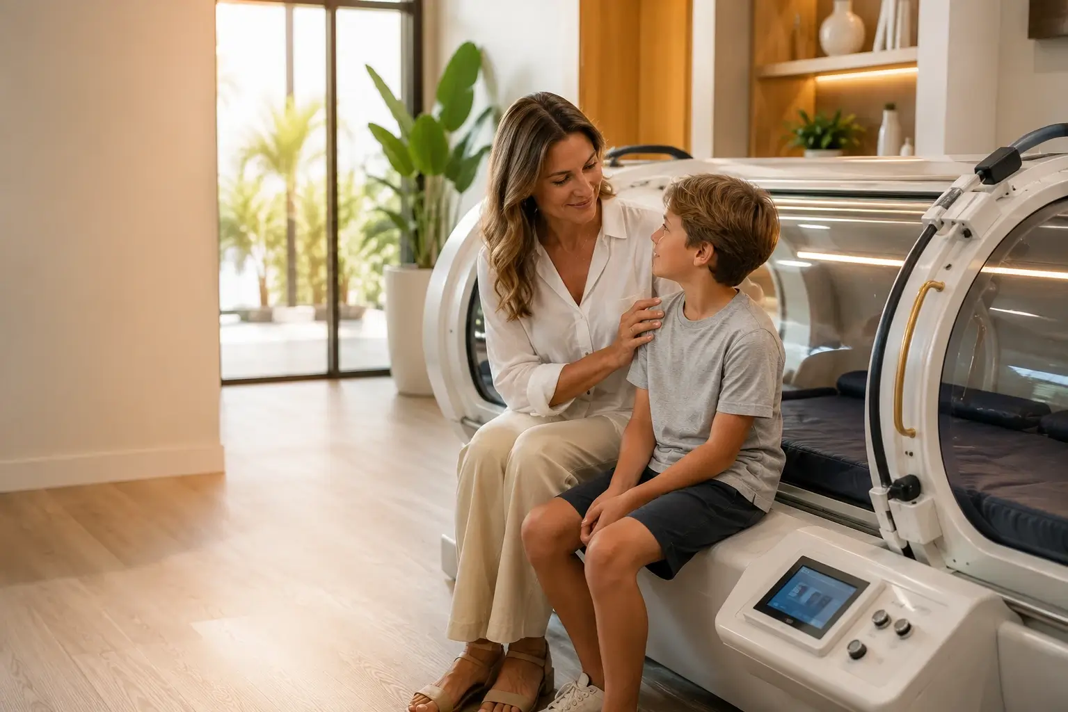 Hyperbaric oxygen therapy chamber at Harper MD, Weston FL
