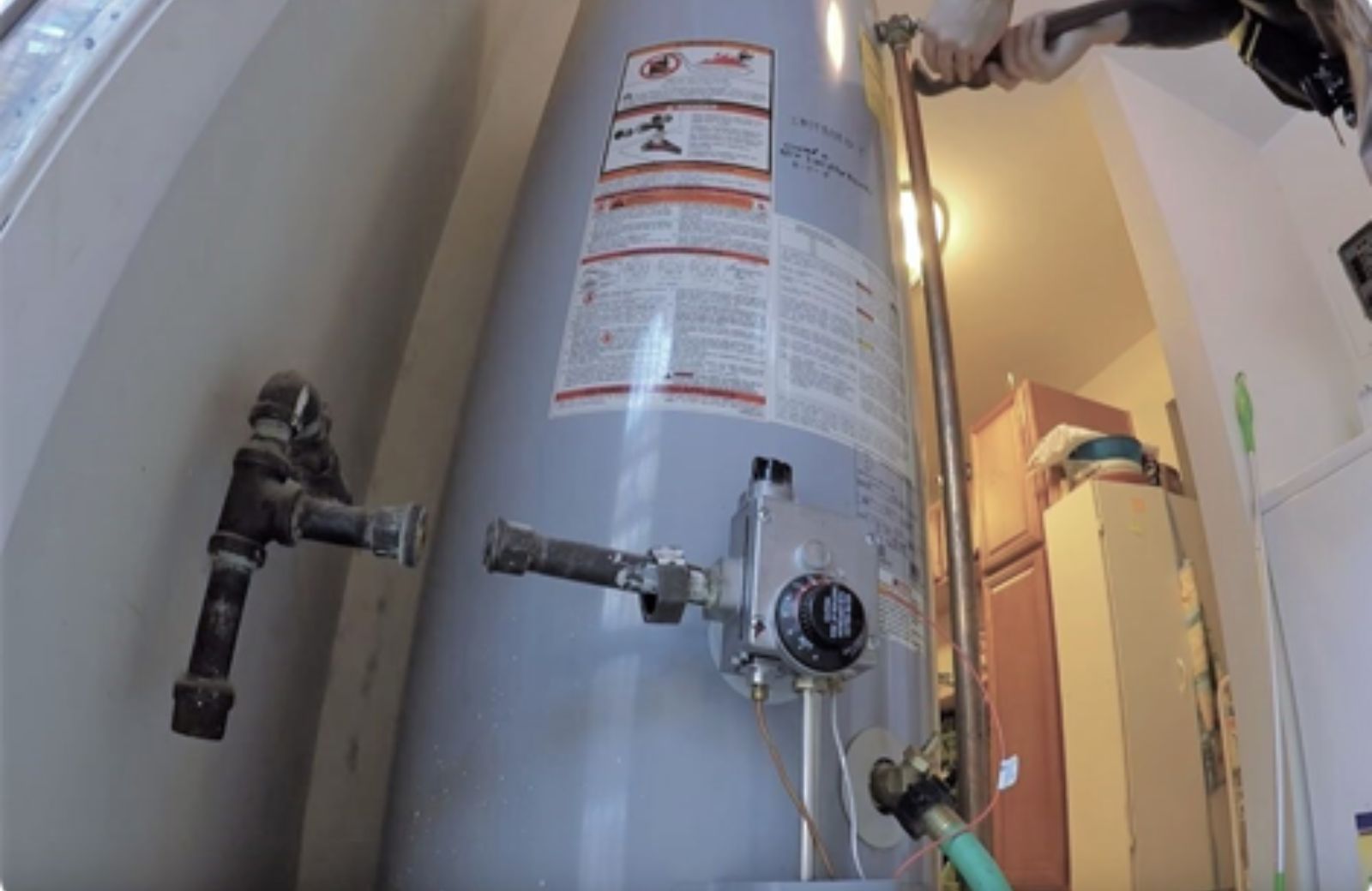 Gas Tank Water Heater Installation in Houston Mechanical Room