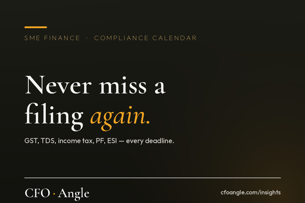 Indian SME Compliance Calendar — GST, TDS, Income Tax Guide
