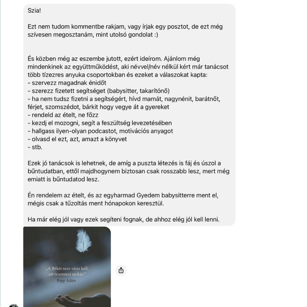 Írott visszajelzés 8