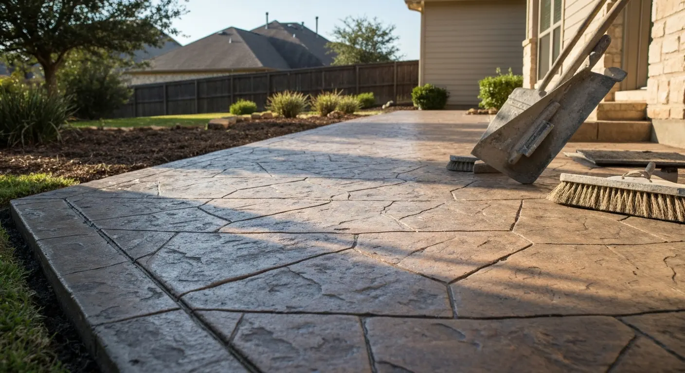 Stamped concrete design