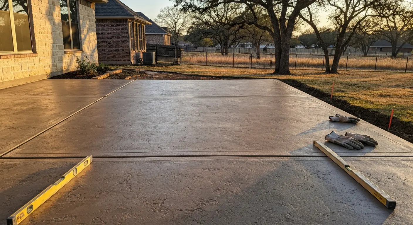 Standard concrete patio