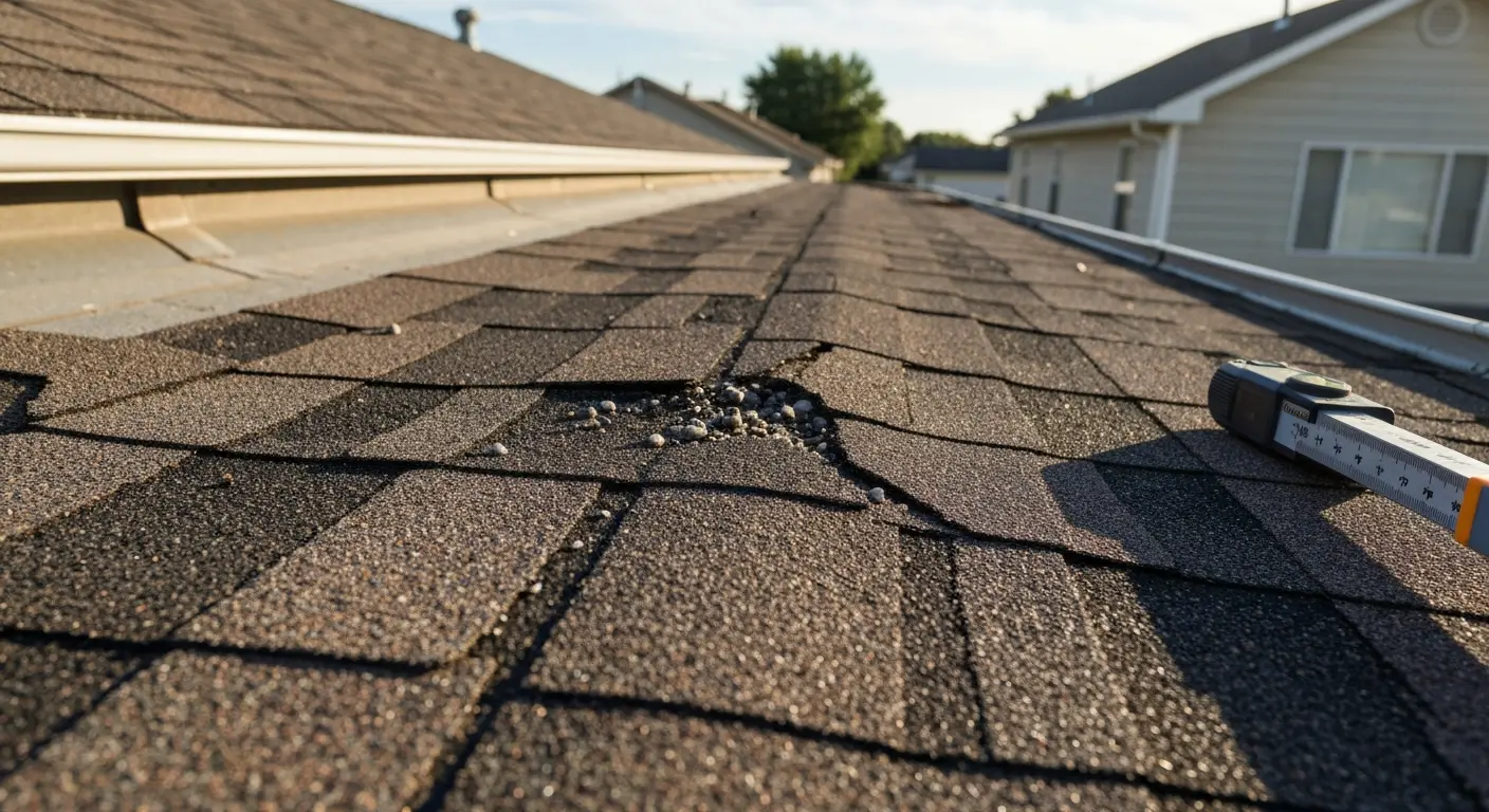 Hail damage roof inspection