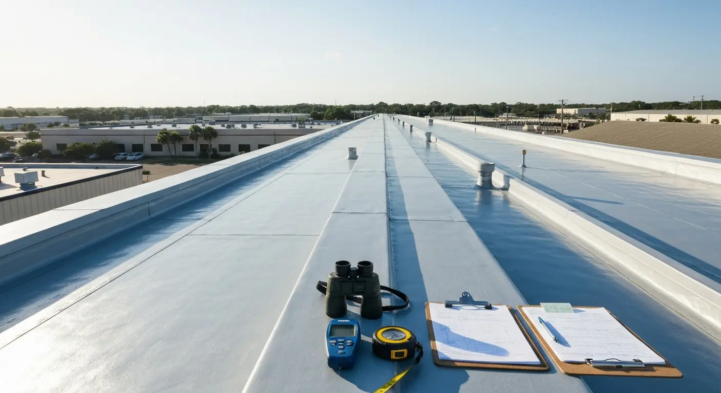 Commercial flat roof maintenance