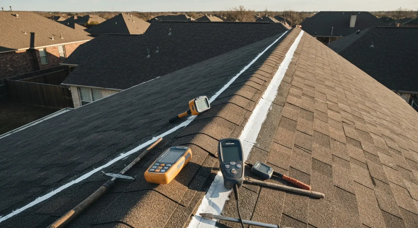 Roof leak repair inspection