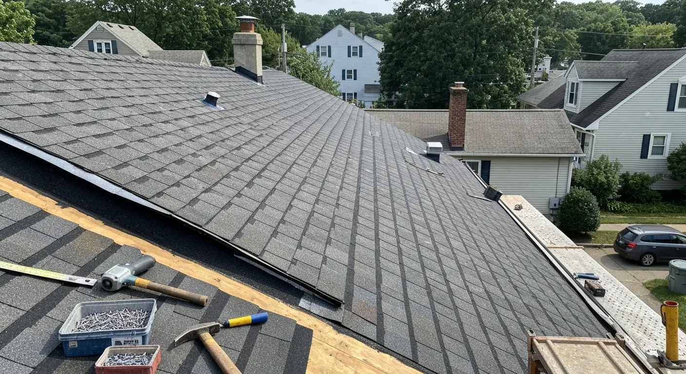 Residential roof repair in Arlington