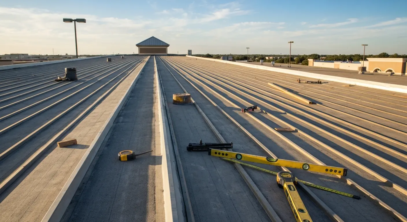 Commercial roof installation