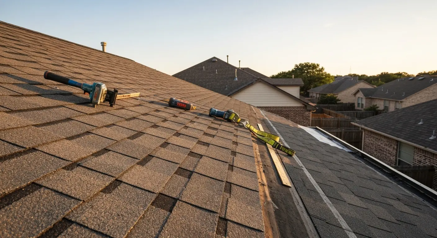 Storm damage roof repair
