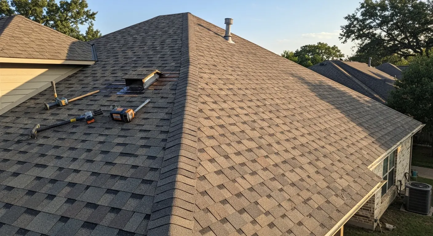 Residential roof repair in Prosper