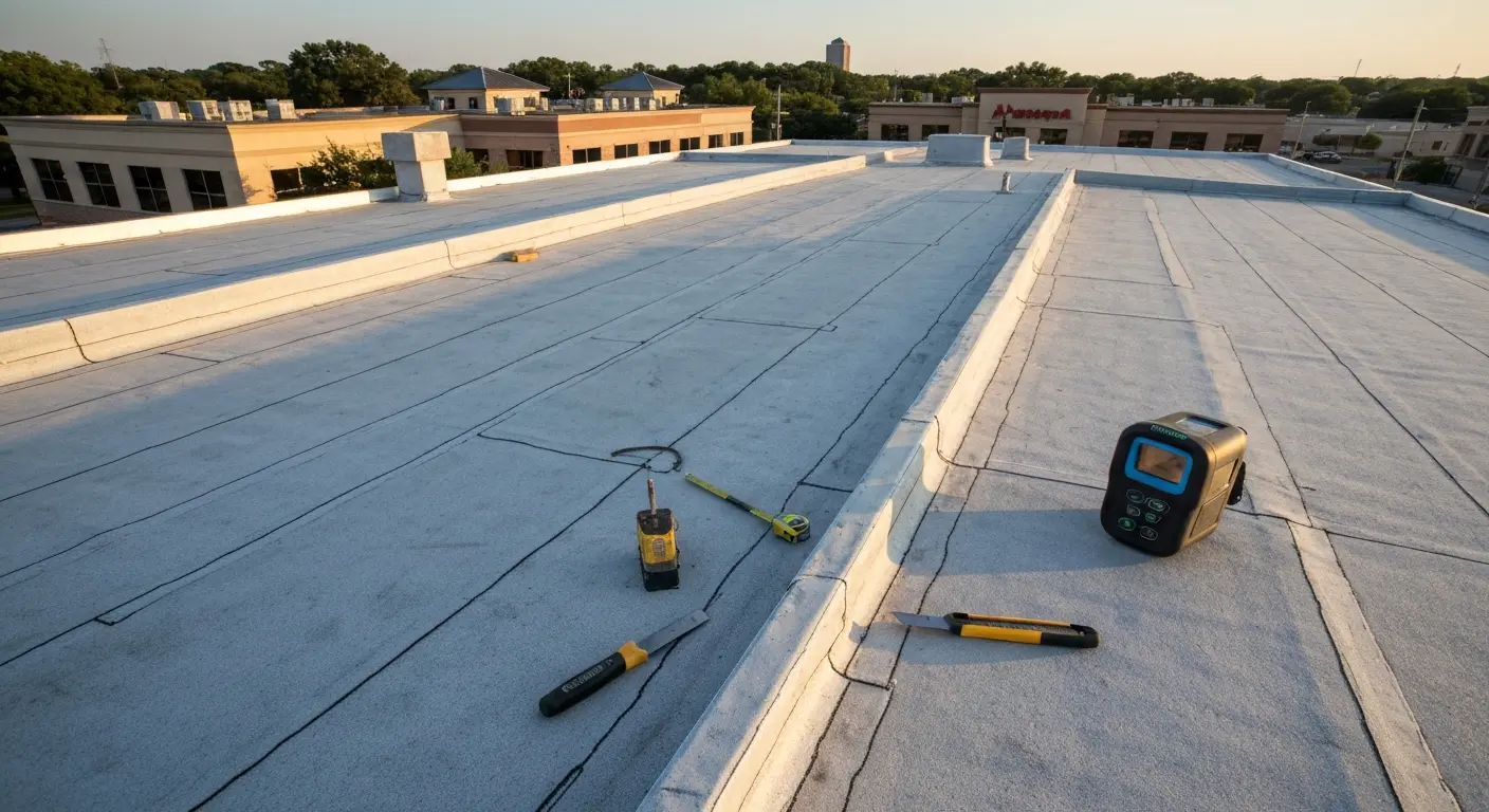 Commercial flat roof repair