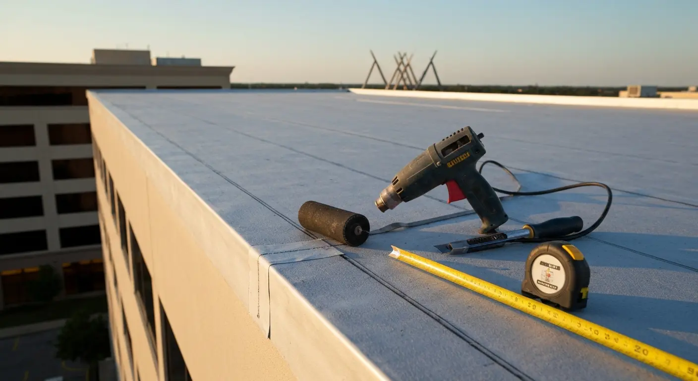 Commercial flat roof repair