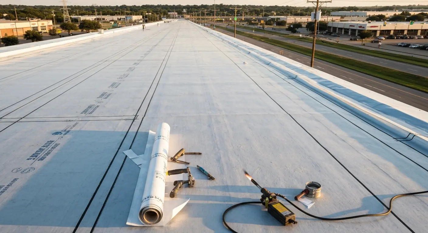 Commercial flat roof