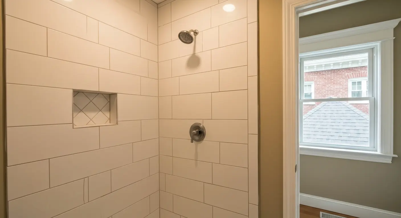 Custom tile shower installation