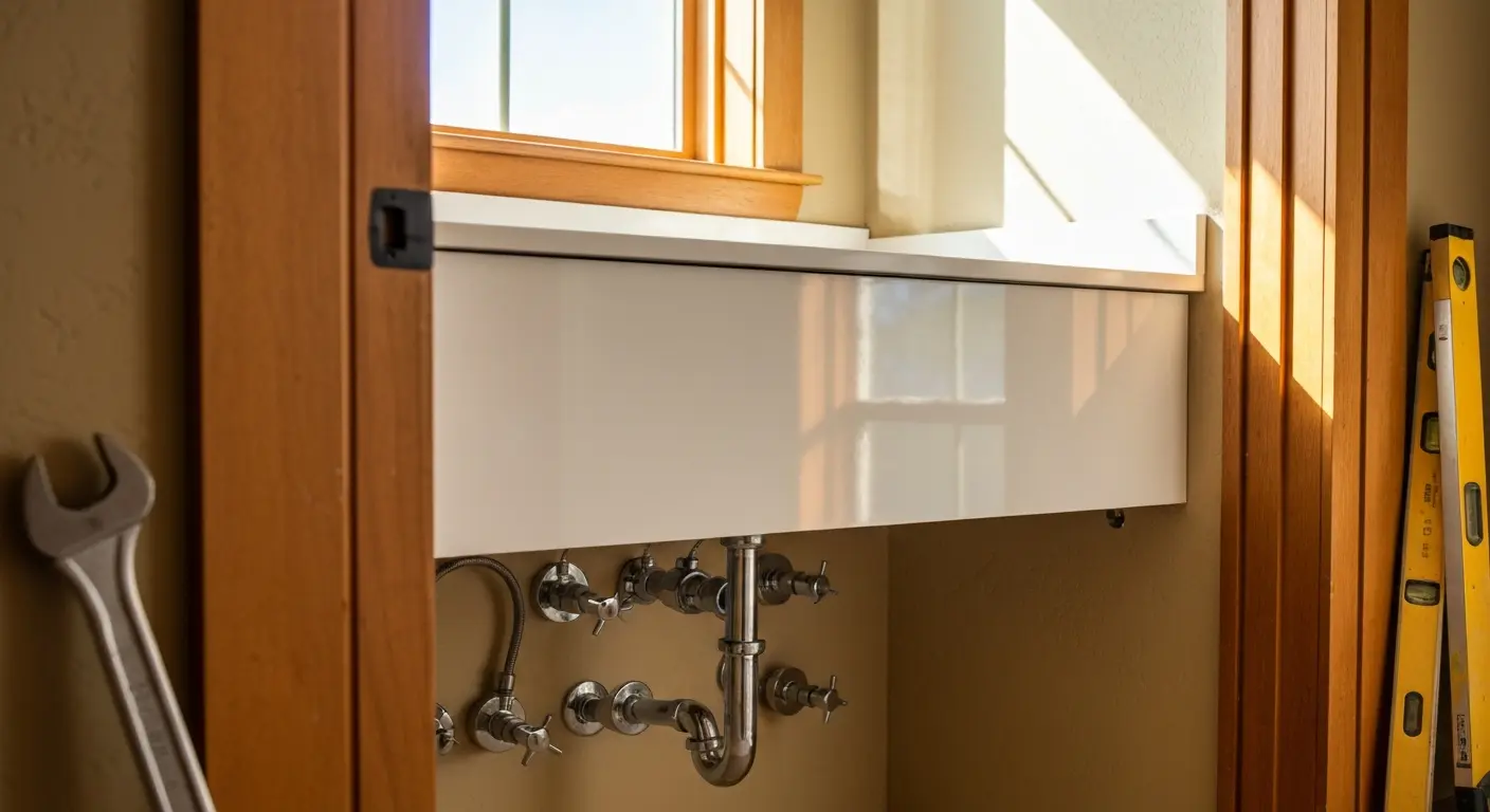 Bathroom vanity installation