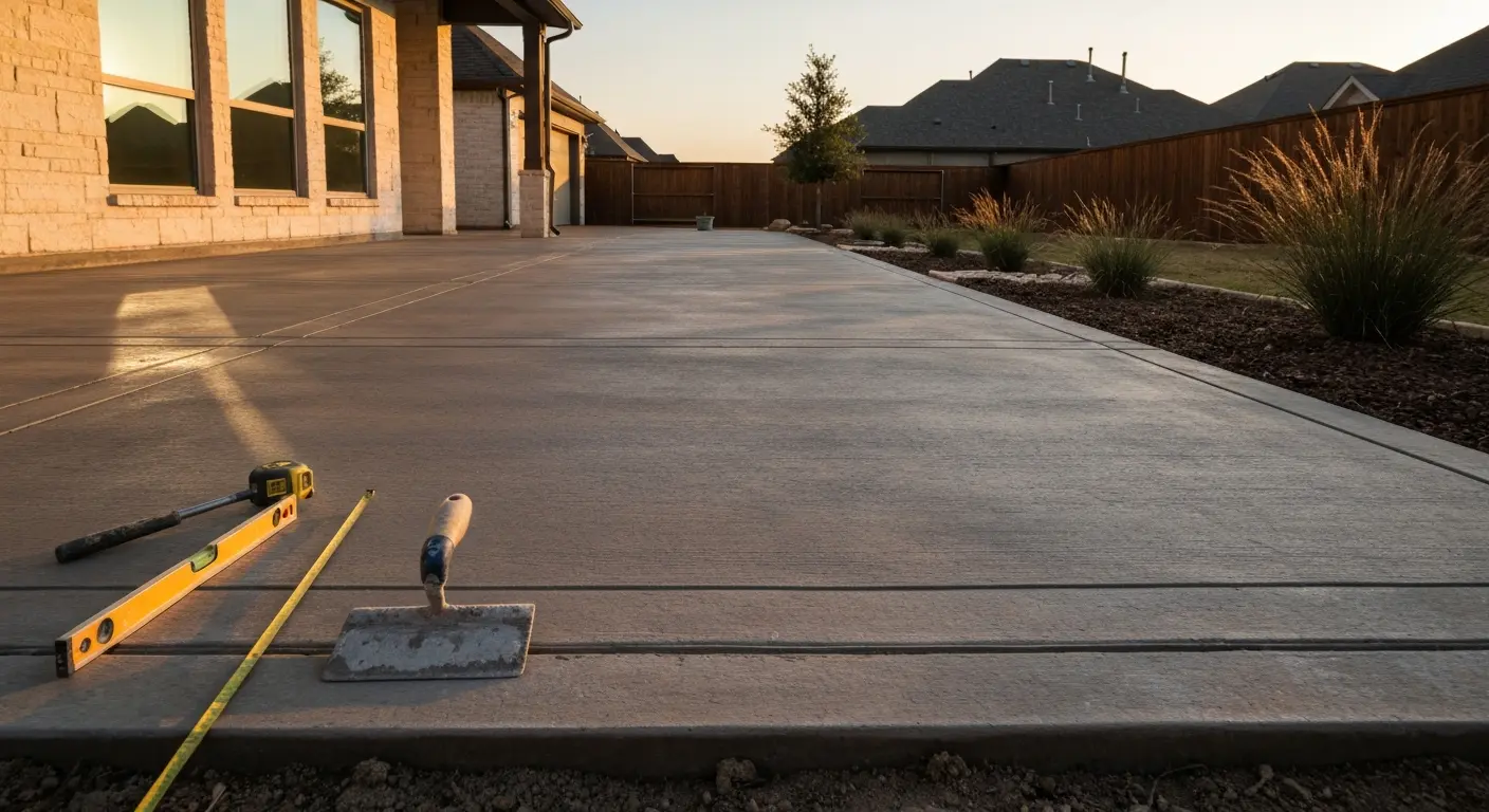 Concrete patio installation