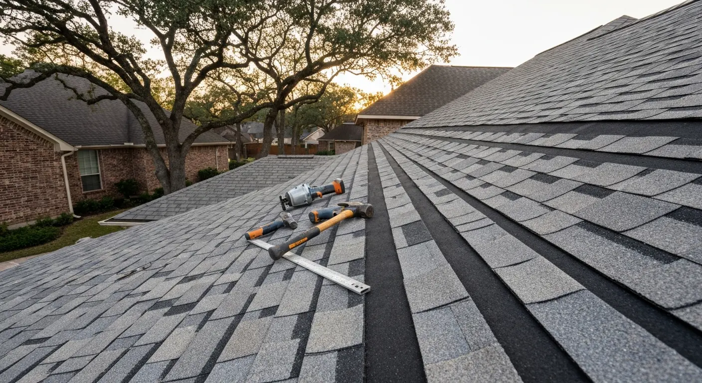 Residential roof repair in Terrell