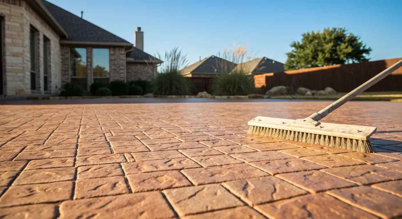 Stamped concrete patio