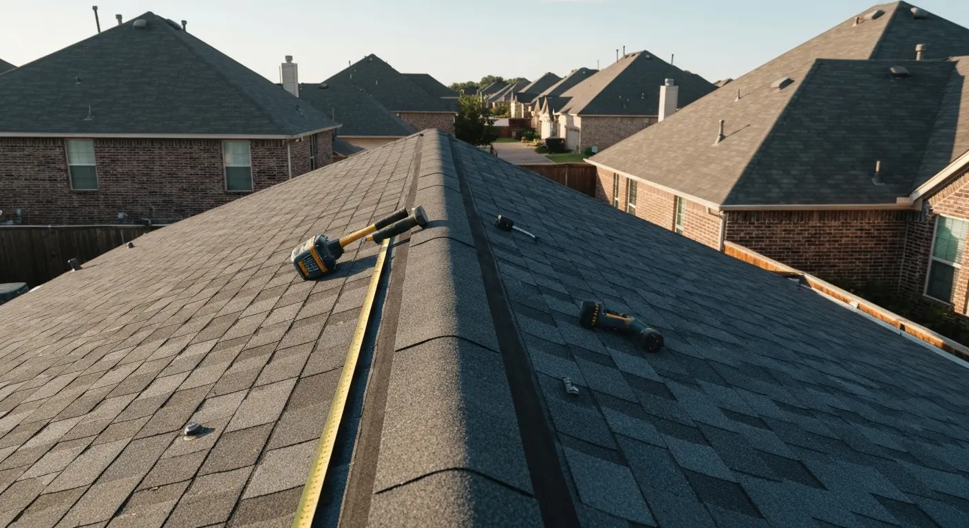 Residential roof repair in DeSoto