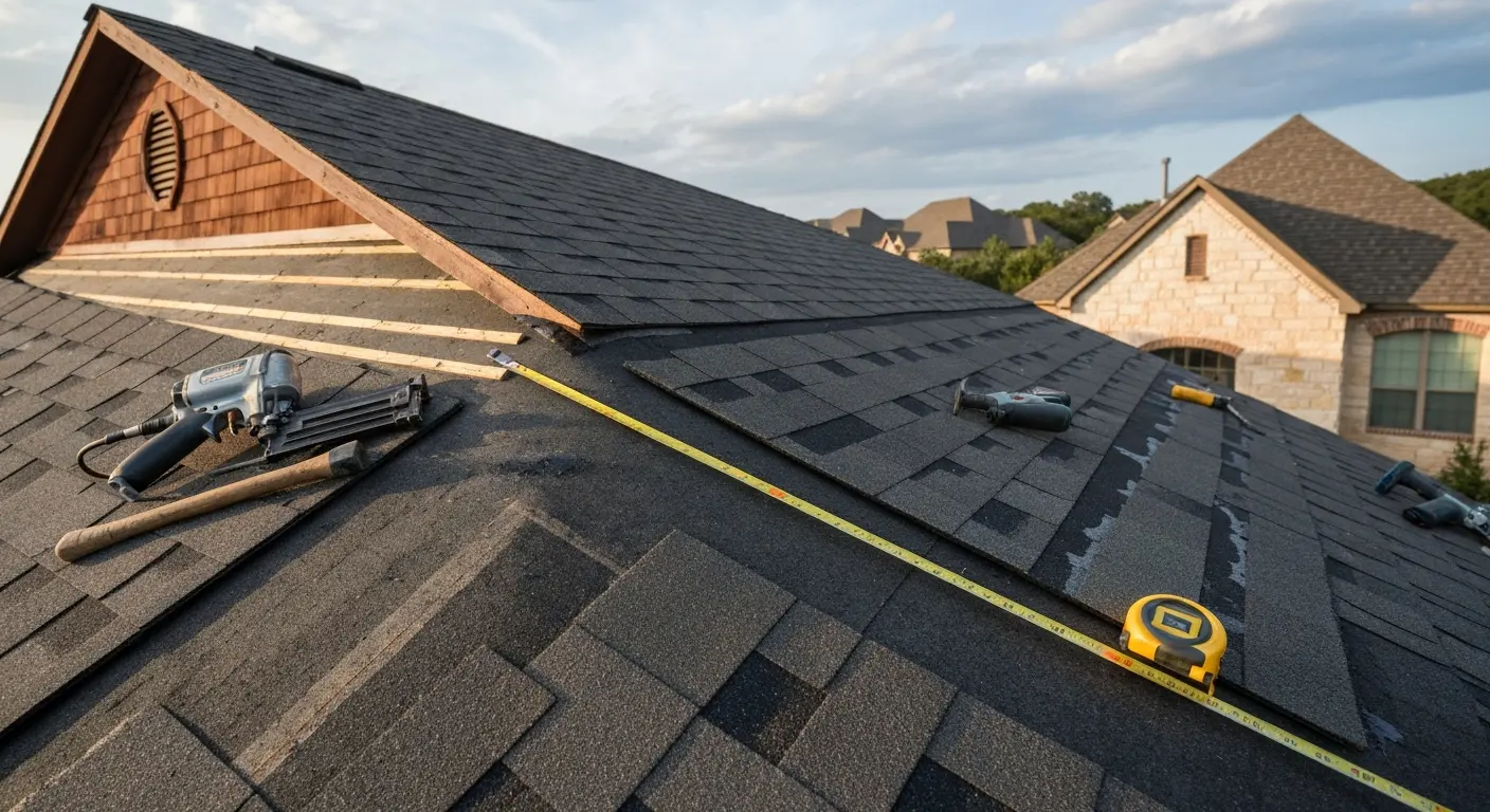Storm damage roof repair