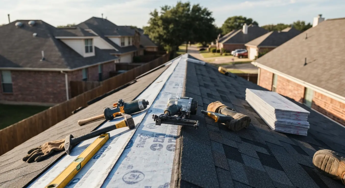 Storm damage roof repair