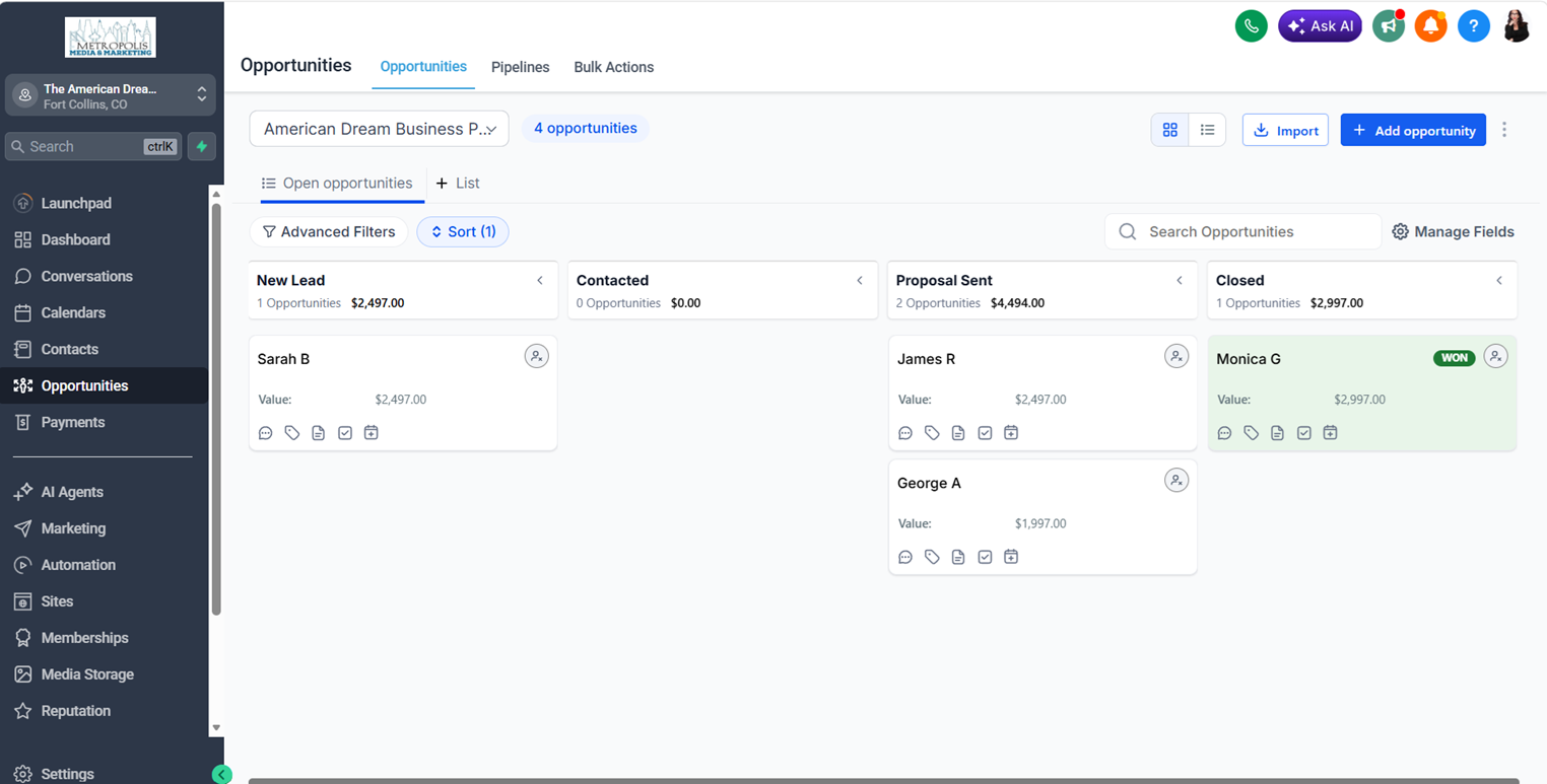 DIY CRM access preview