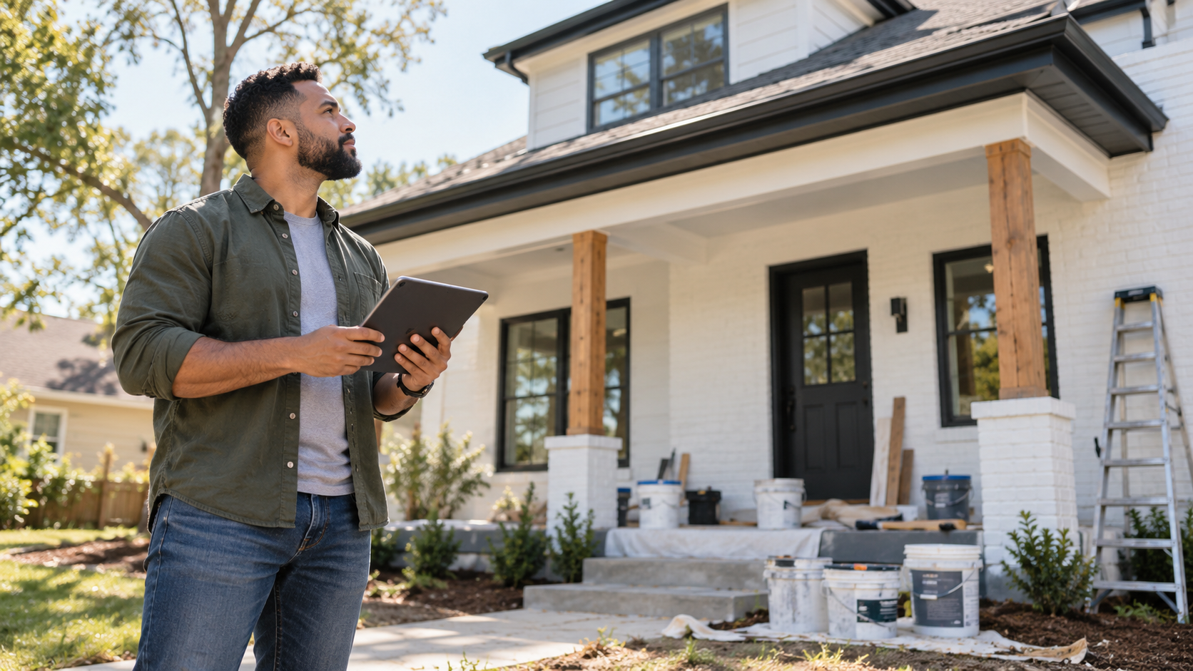 Real estate investor evaluating a residential renovation project
