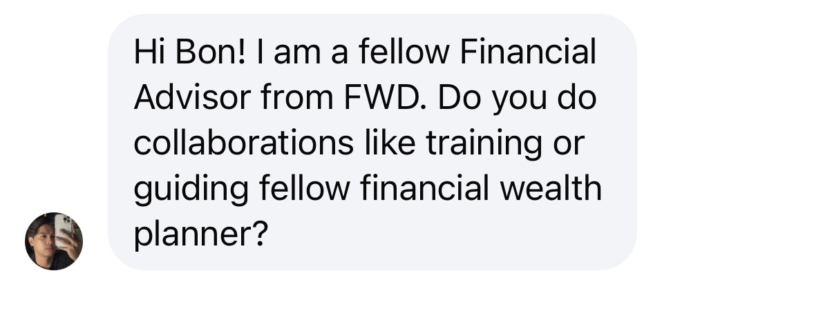 DM from a financial advisor — 3