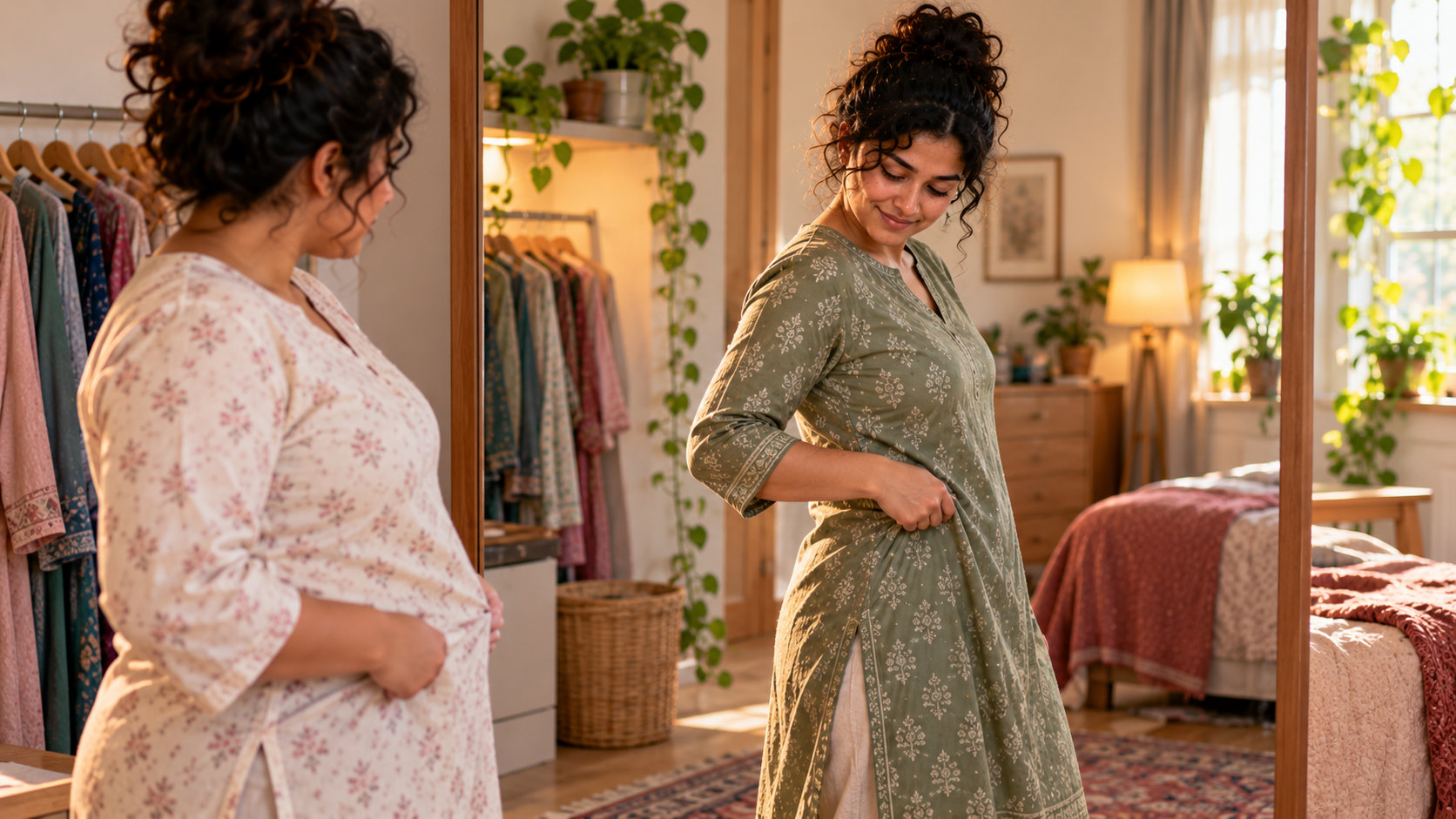 Woman choosing clothes