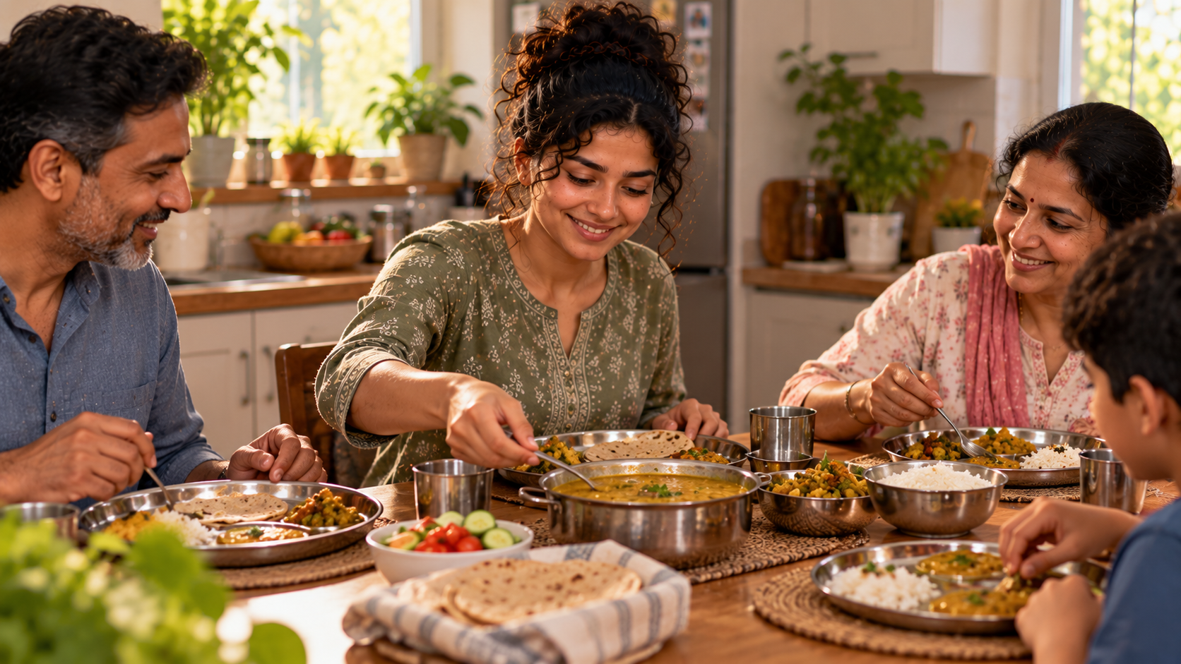 Homemade Indian family food