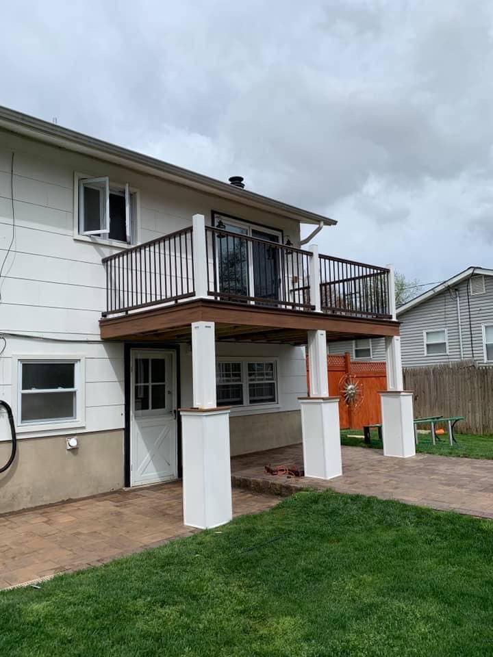 Pressure-treated wood deck construction New Jersey