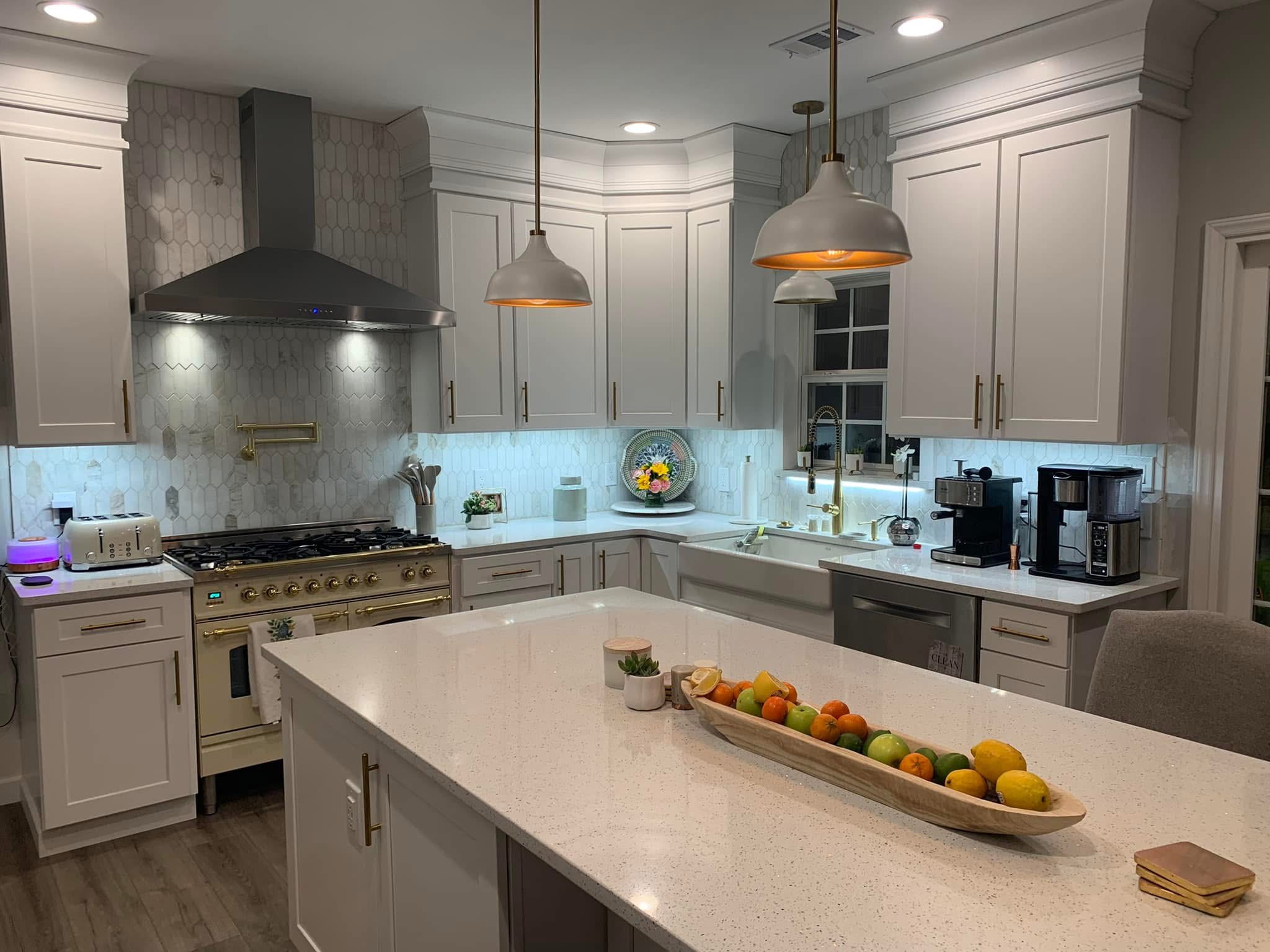 Custom kitchen installation New Jersey with island