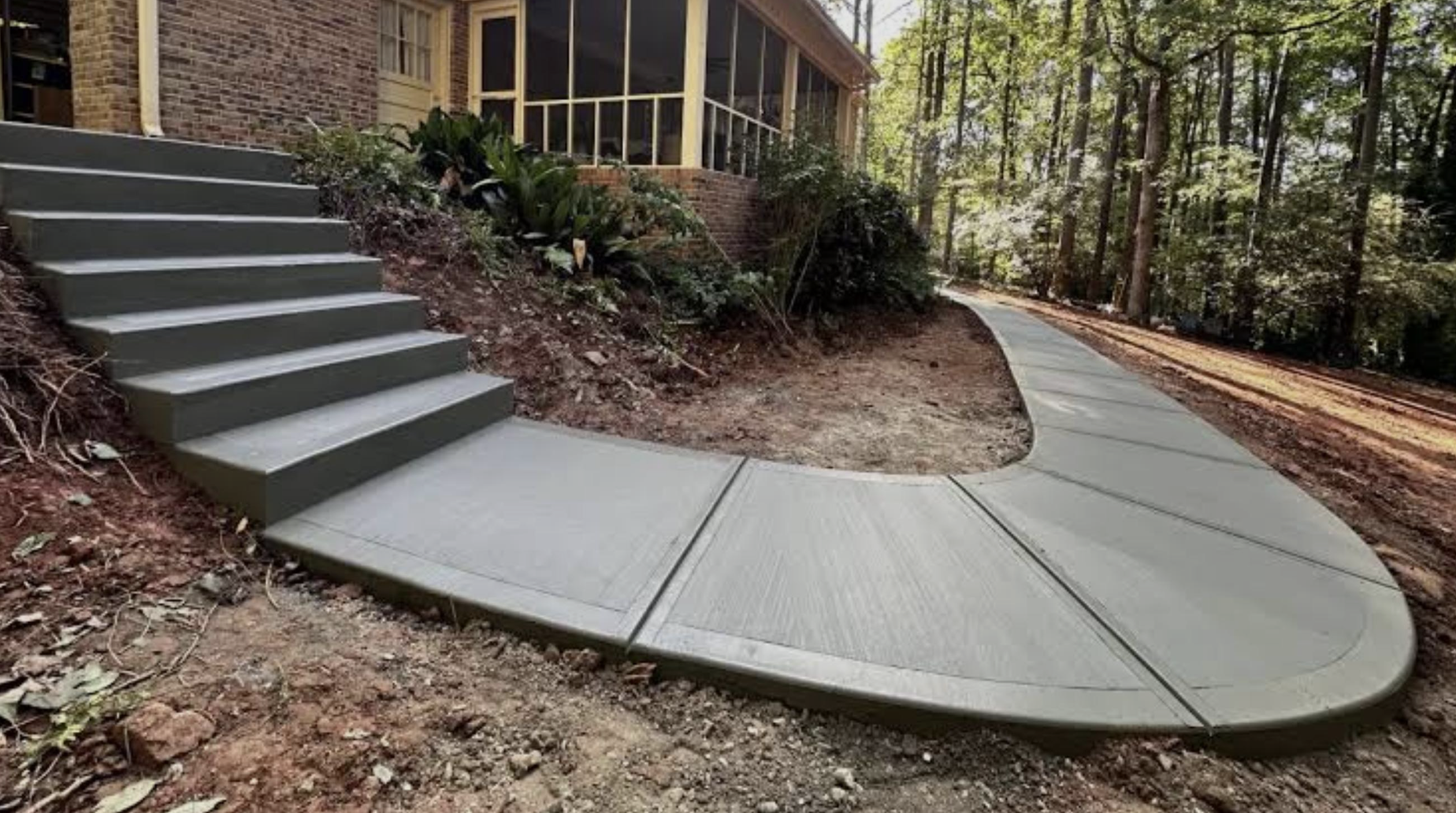 concrete walkway