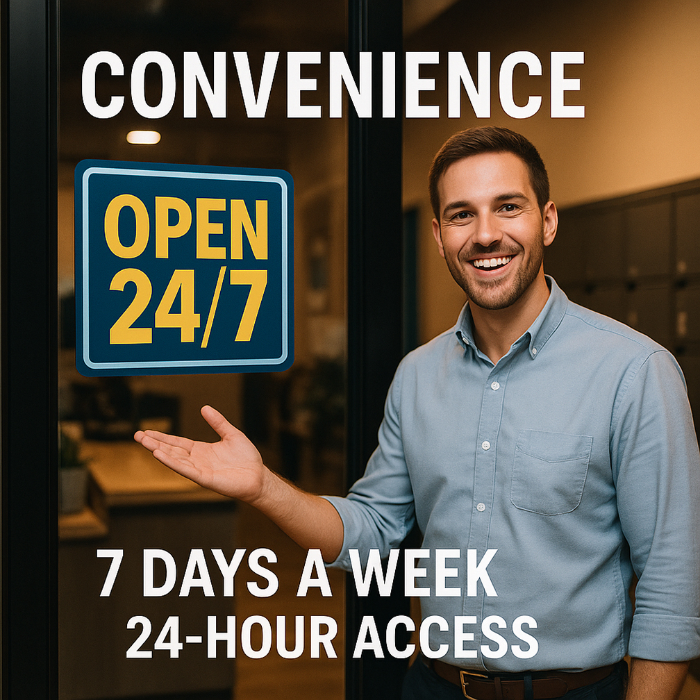 A red mailbox stands outdoors amidst autumn scenery.