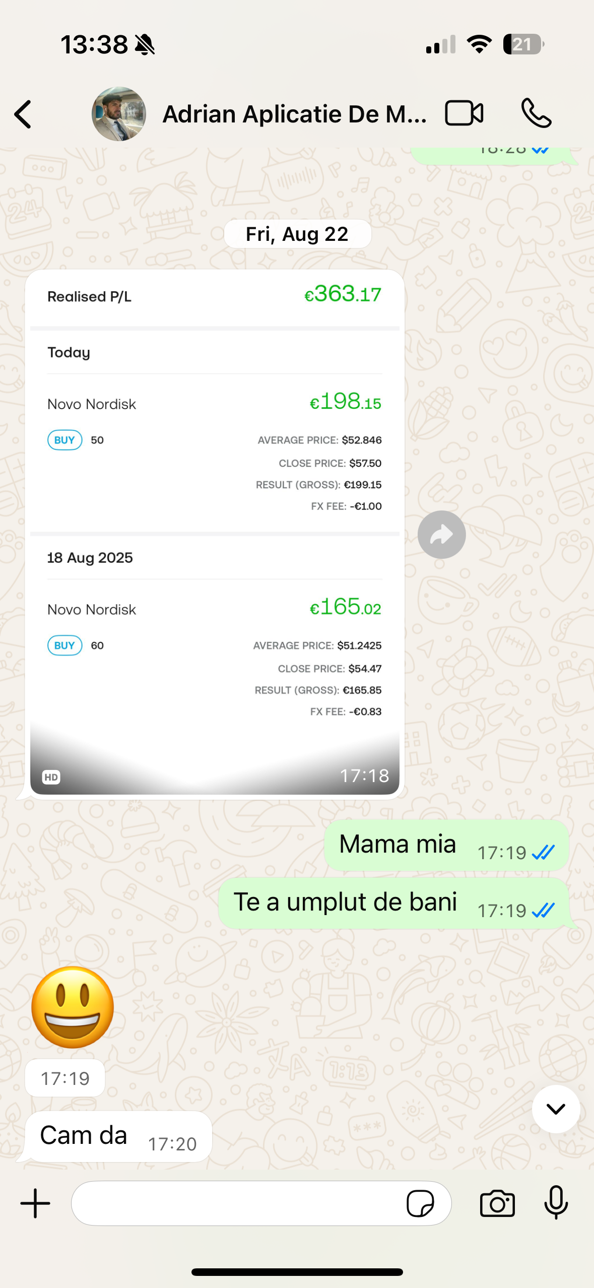 Rezultat bursă