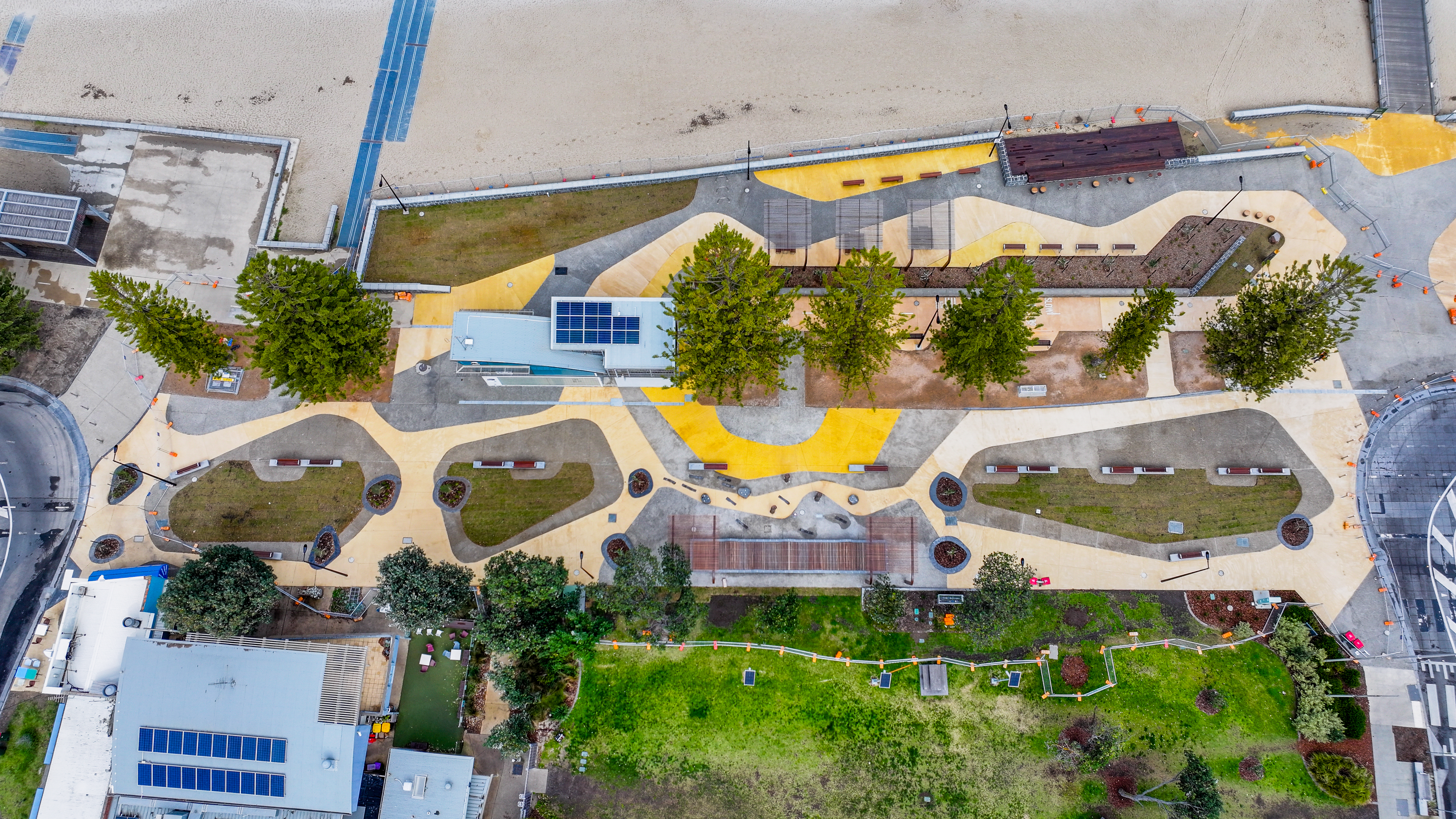 Melbourne construction site aerial