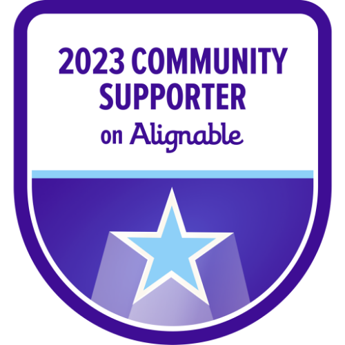 Alignable 2023 Community Supporter badge, Mark Robbins, All Texas Media