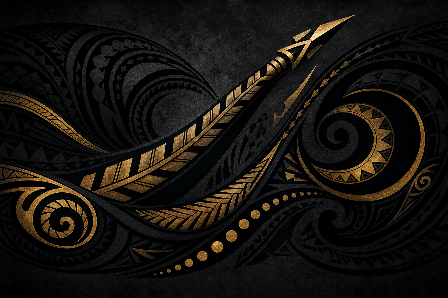 Polynesian tribal pattern