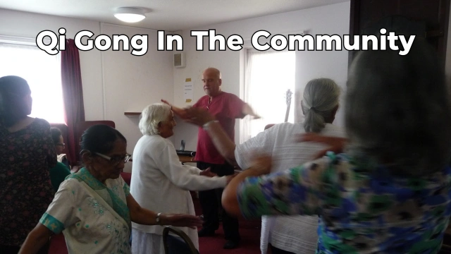 Peter teaching Qi Gong in the community