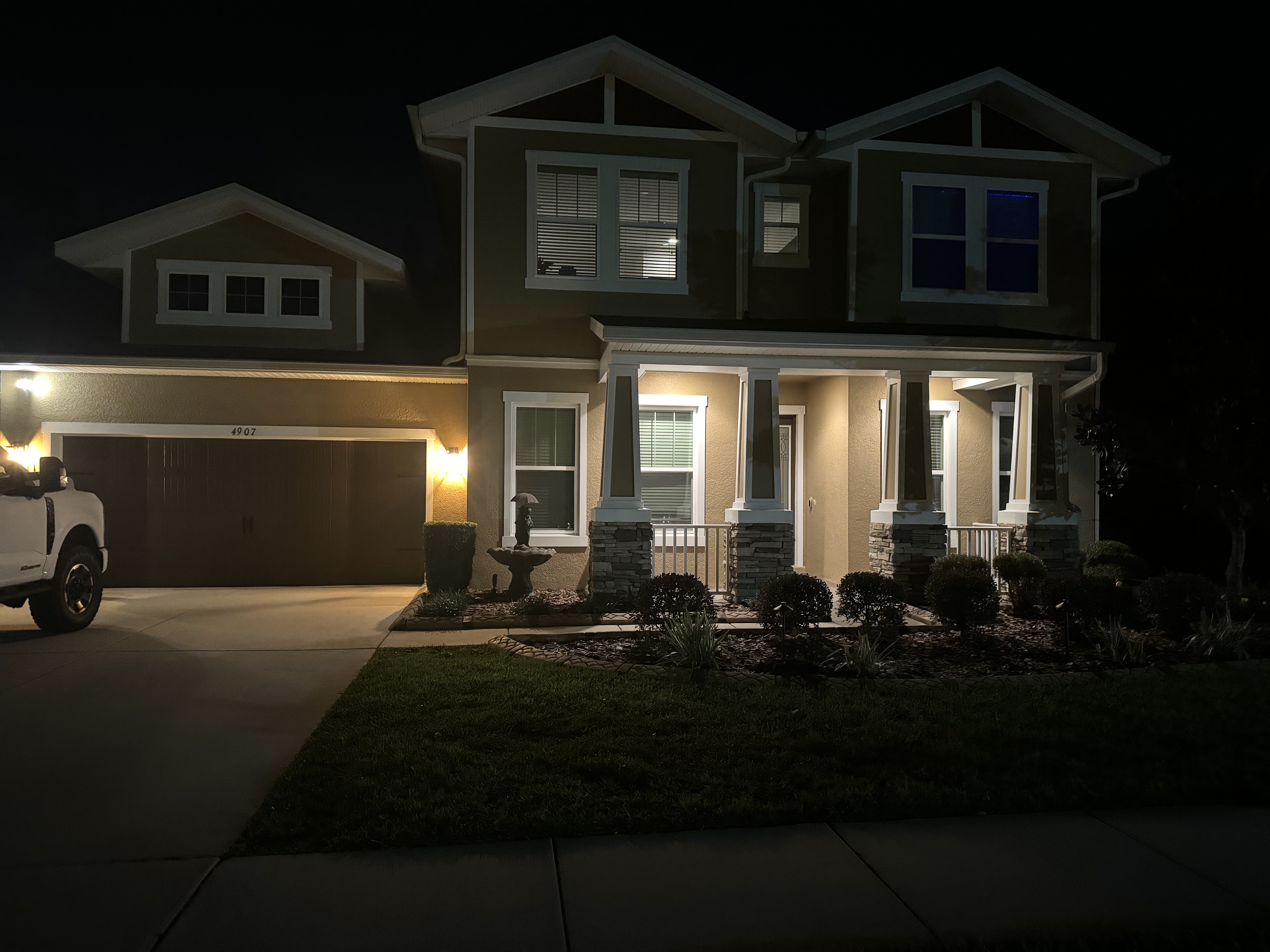 Before: home without lighting