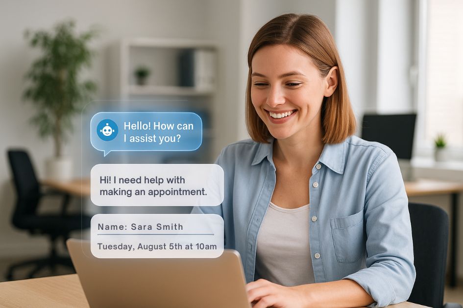 AI chatbot responding to customer service request