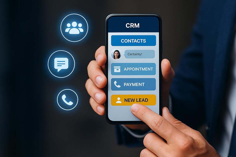 mall business owner managing customers with the best CRM app for small business
