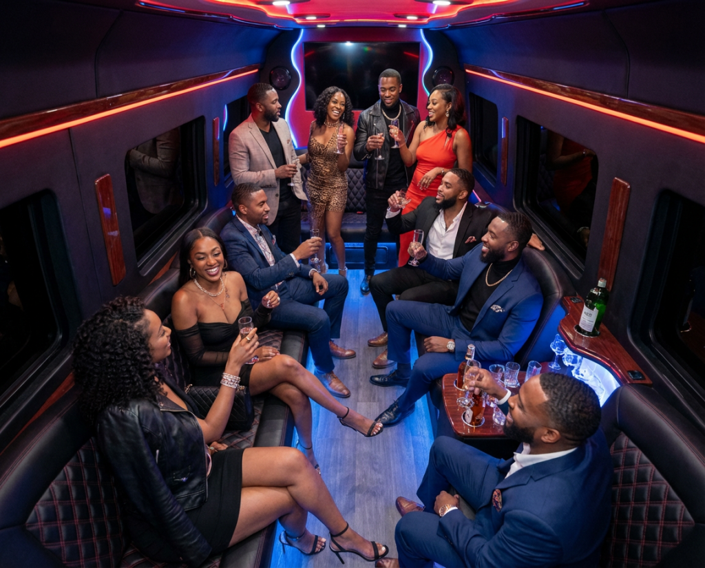 A private group enjoying an occasion inside the ELT Sprinter