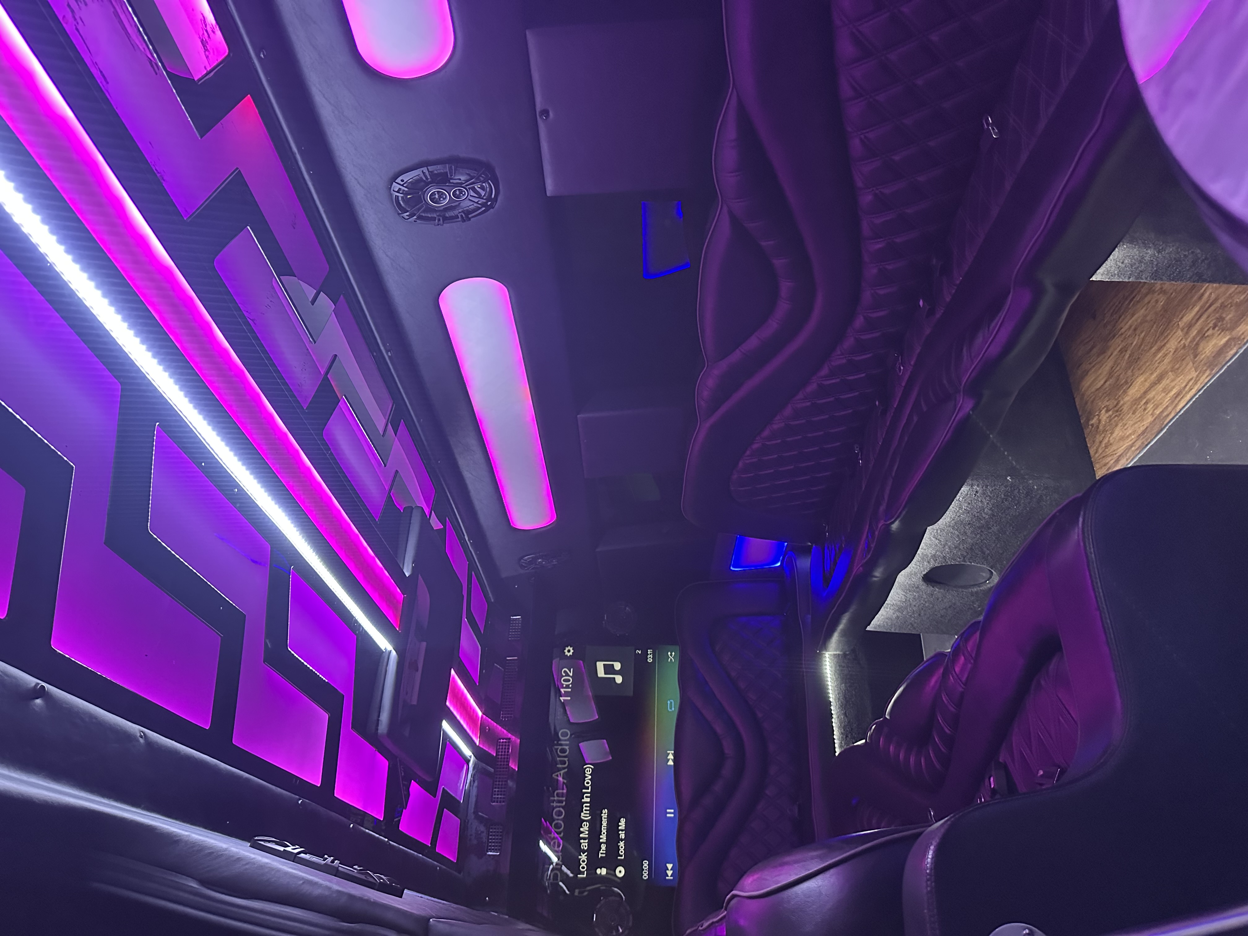 Interior seating inside the ELT Sprinter