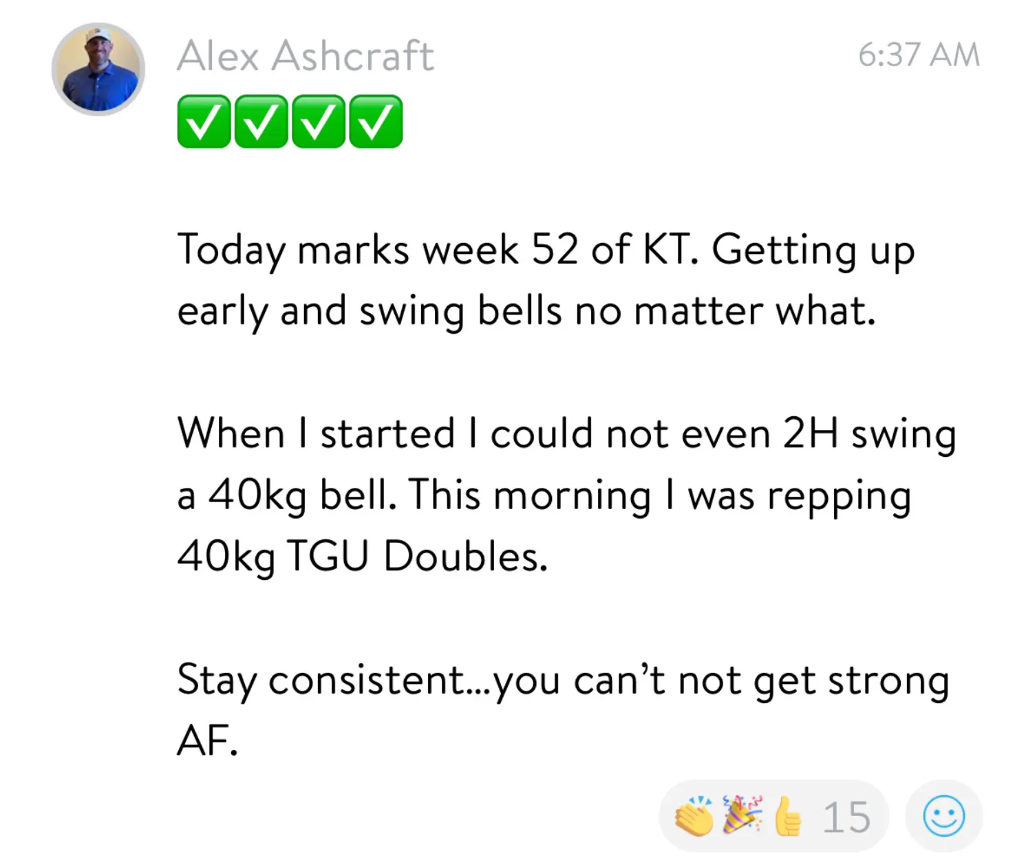 Alex's comment from inside the KT community